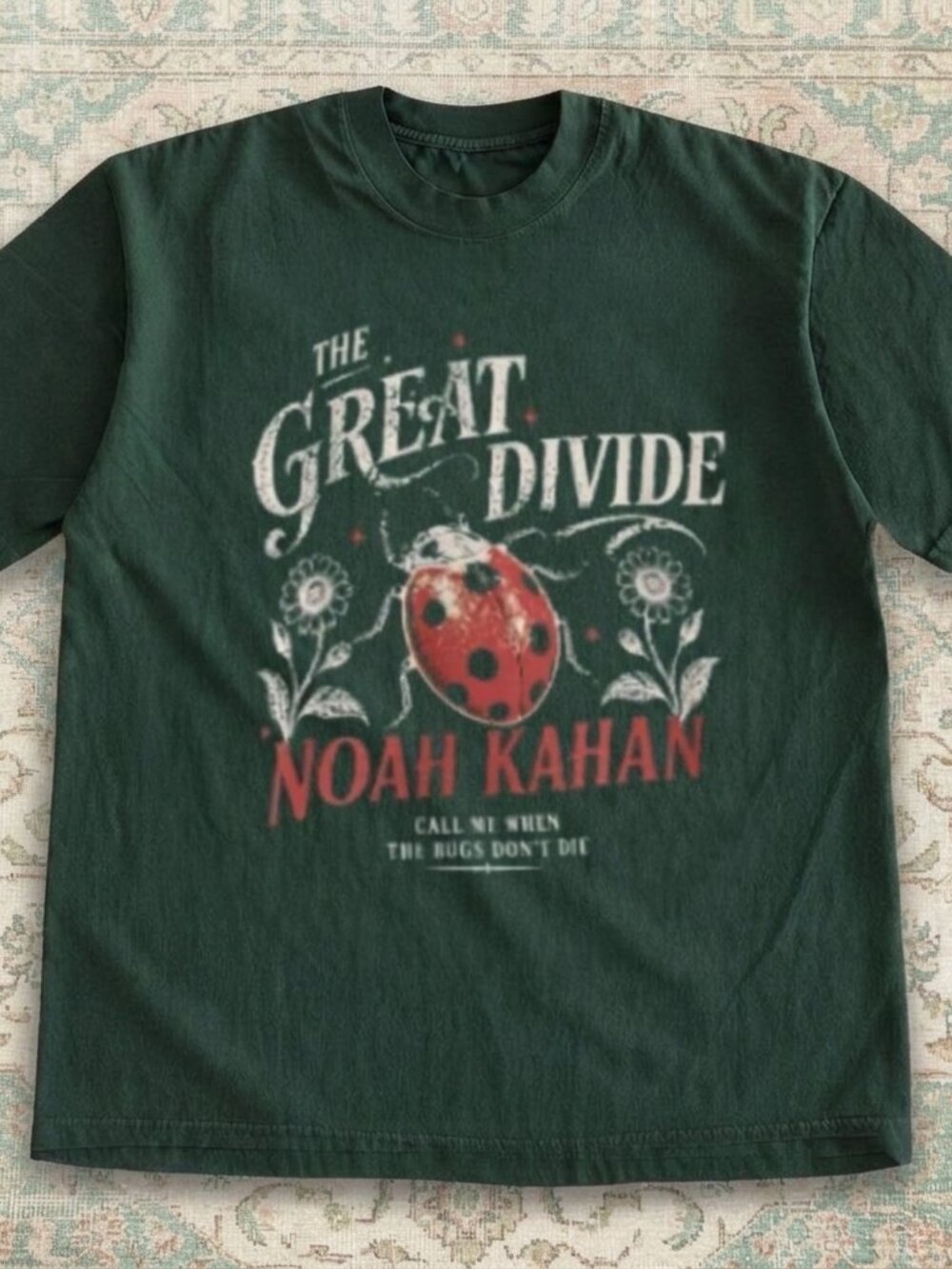 Forest green Noah Kahan The Great Divide ladybug t-shirt